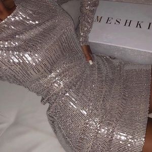 NWT Meshki Christina Long Sleeve Party Dress